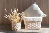 Flower Pot Ibiza Cement White Medium - (18097)